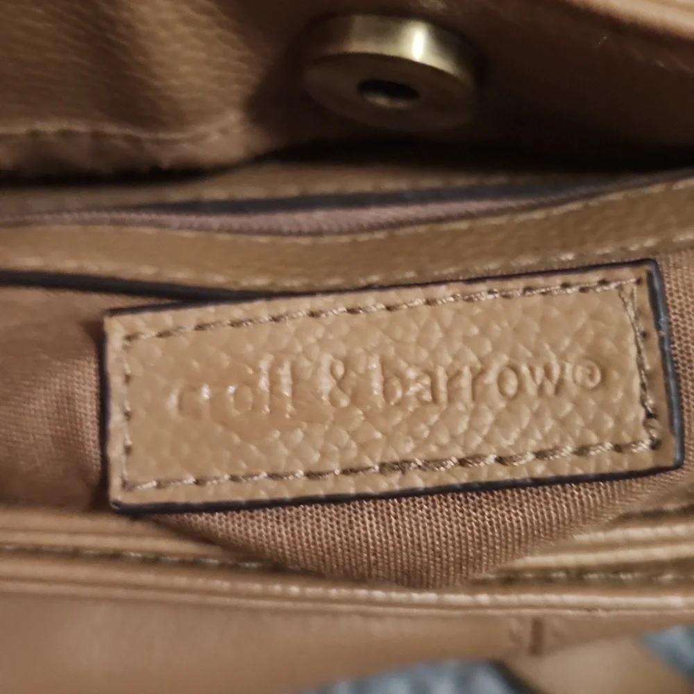 Croft And Barrow Early 2000s Leather Shoulder Bag Camel Colored